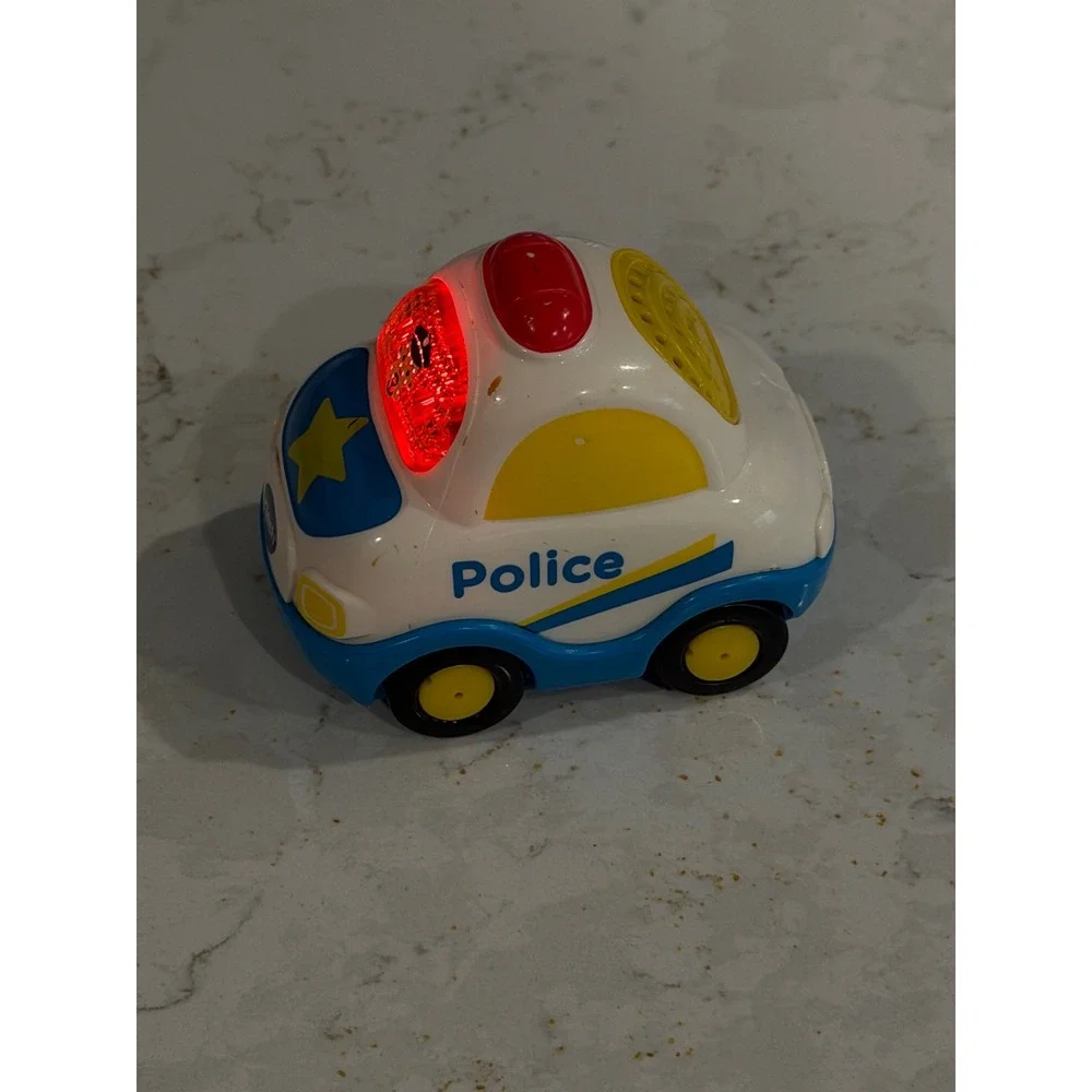 VTech Go Go Smart Wheels Police Car White Blue Light Up Sound Toddler Toy